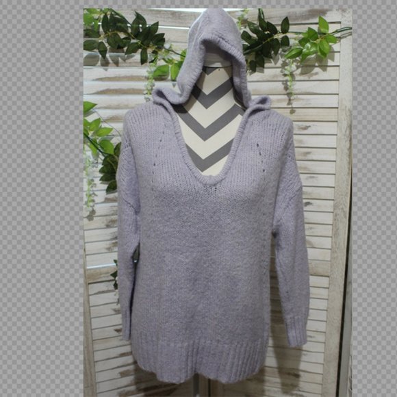 American Eagle Lavender Violet Hooded Sweater (263)🦋 - Picture 2 of 10
